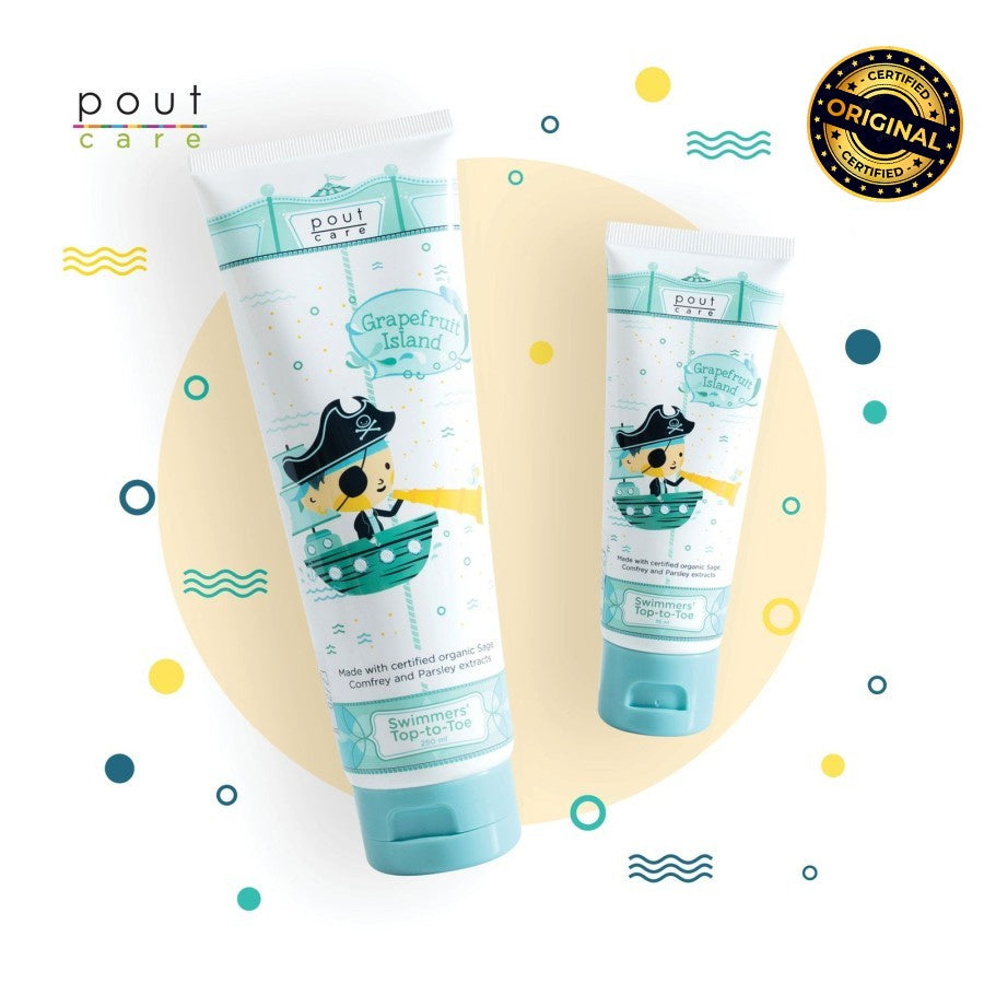Pout Care Grapefruit Swimmers’ Top To Toe, 75 ml, 250 ml, Shampo Sabun