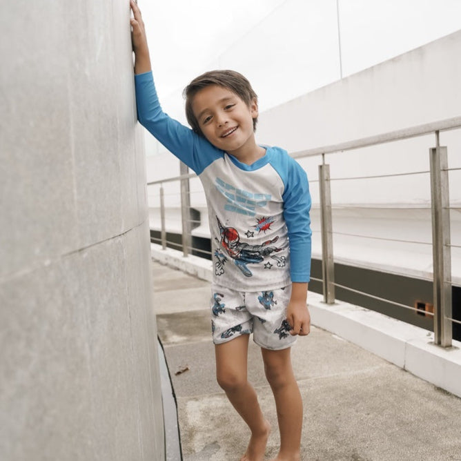 Marvel Spiderman Summertide Boys Rash Guard Set