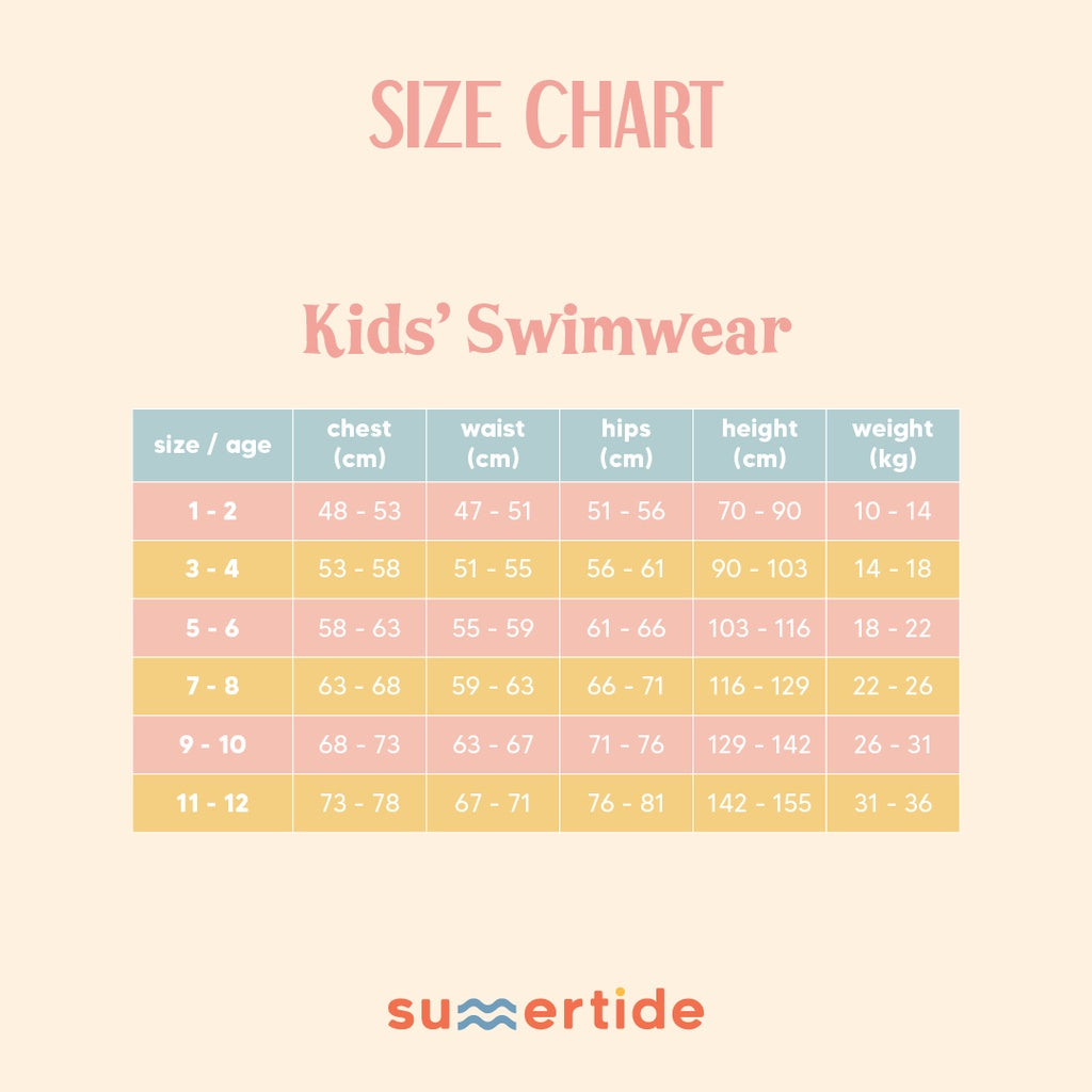Summertide Girls Peplum One-Piece Swimsuit | Baju Renang Anak