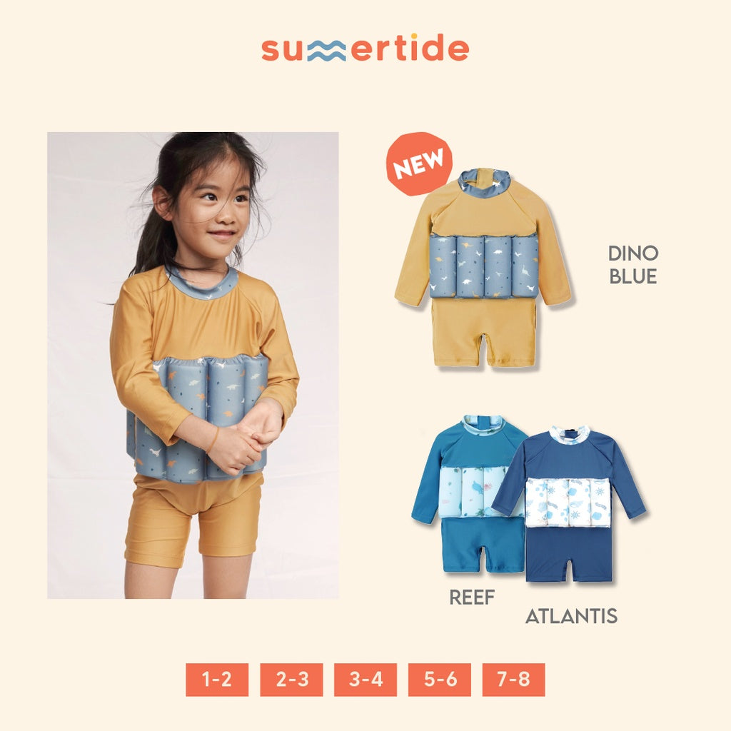 Summertide Boys Long Sleeve Floatsuit | Baju Renang Pelampung Anak