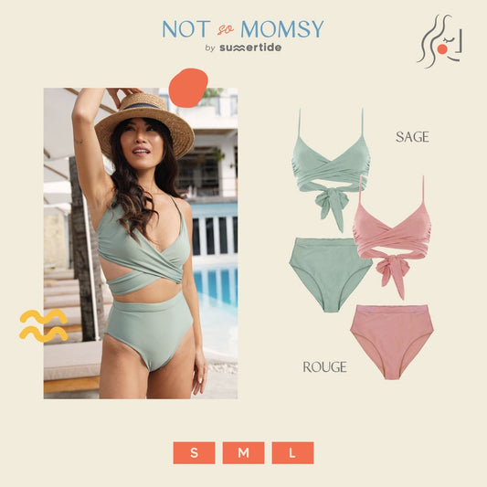 Women's Wrap Bikini Set High Waist | Baju Renang Ikat Wanita