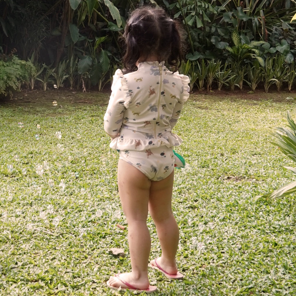 Summertide Girls 3/4-Sleeve Jumpsuit | Baju Renang Anak Perempuan