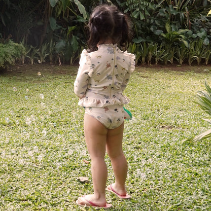 Summertide Girls 3/4-Sleeve Jumpsuit | Baju Renang Anak Perempuan