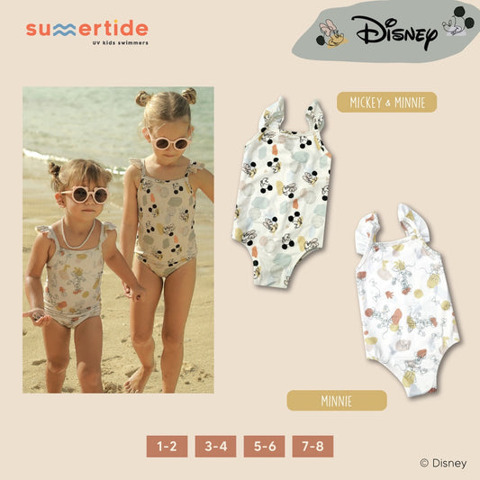 Summertide Disney Mickey & Minnie Mouse Ruffle Strap One-Piece