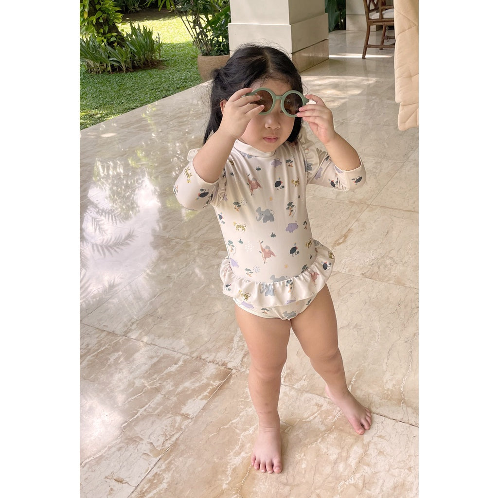 Summertide Girls 3/4-Sleeve Jumpsuit | Baju Renang Anak Perempuan
