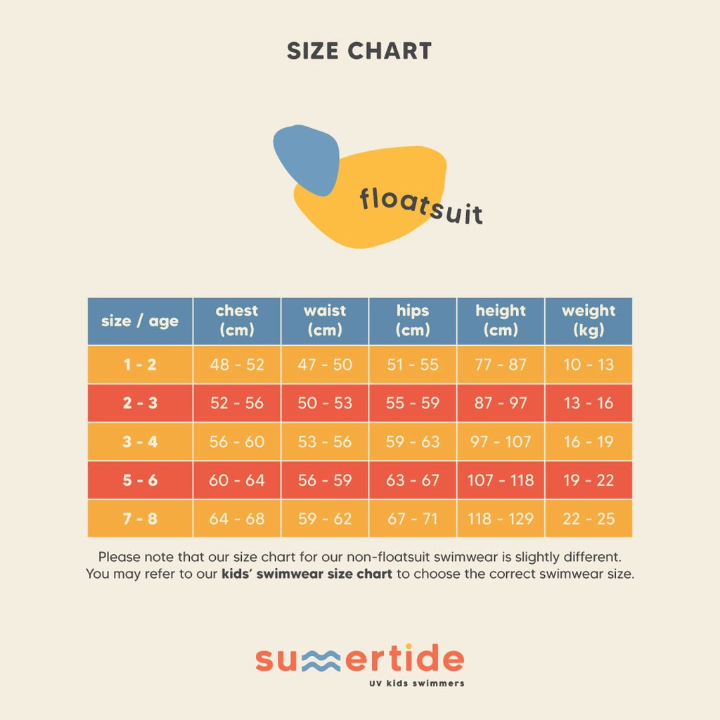 Summertide Girls Short Sleeve Floatsuit | Baju Renang Pelampung Anak