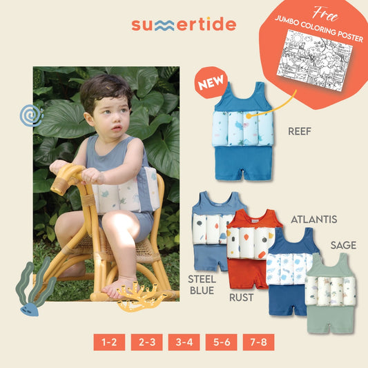Boys Floatsuit | Baju Renang Pelampung UV Anak Laki-Laki | UPF 50+
