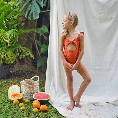 Summertide Girls Keyhole One-Piece Swimsuit, Baju Renang Anak