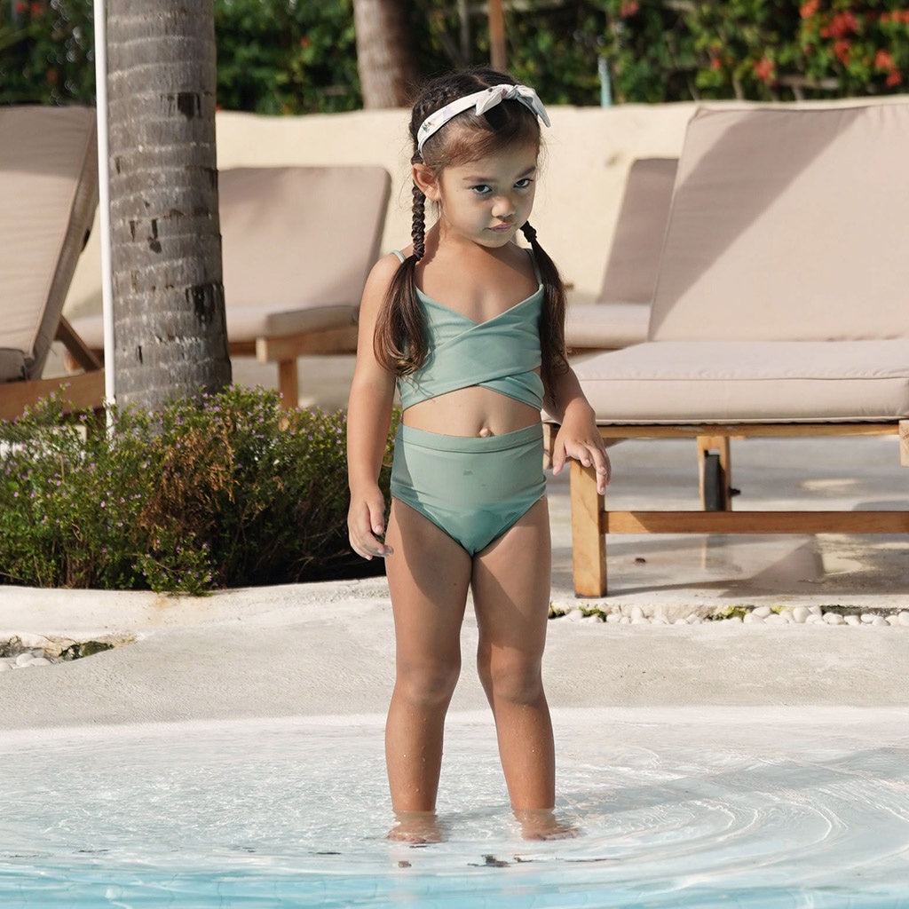 Summertide Girls Wrap Bikini Set High Waist | Baju Renang Ikat Anak