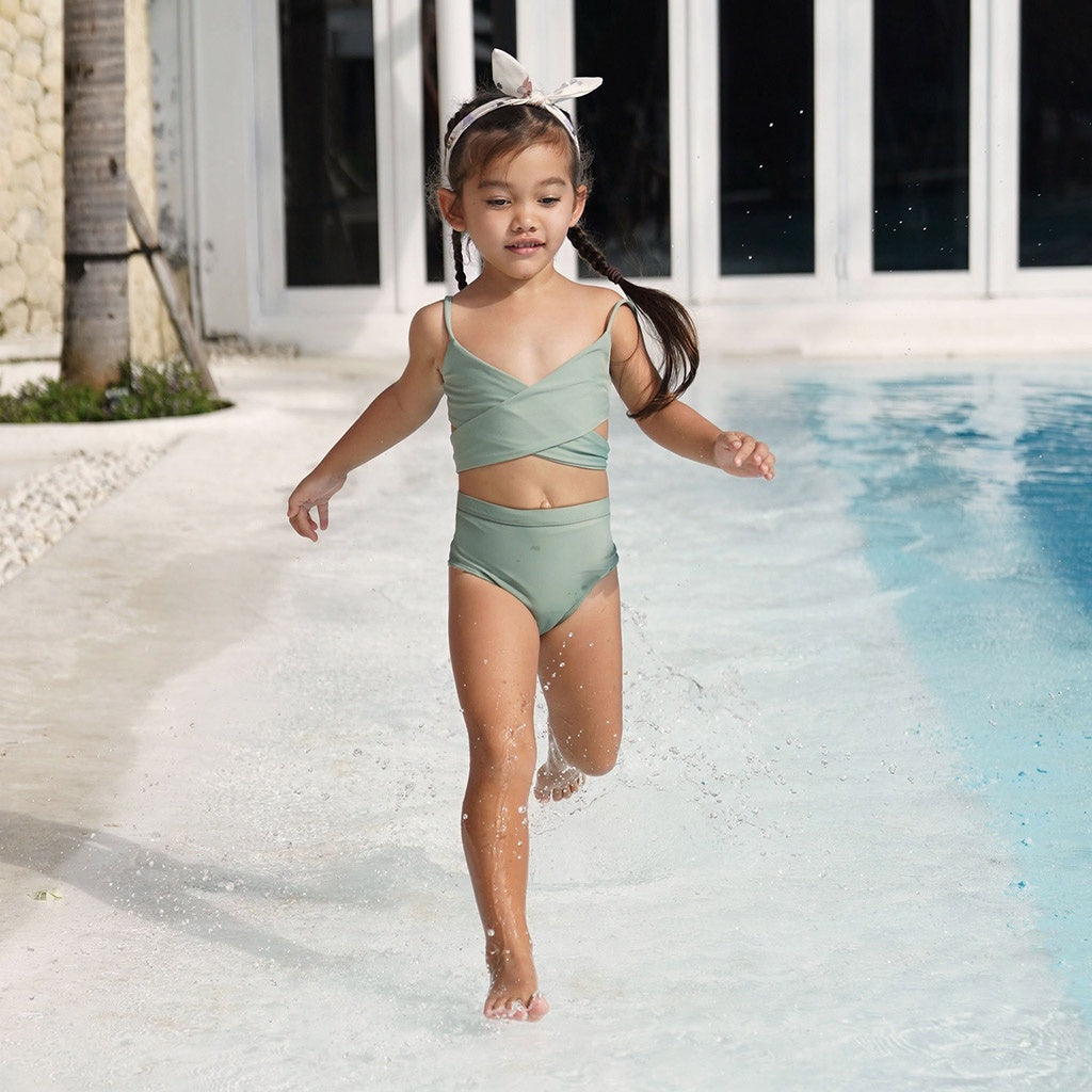 Summertide Girls Wrap Bikini Set High Waist | Baju Renang Ikat Anak