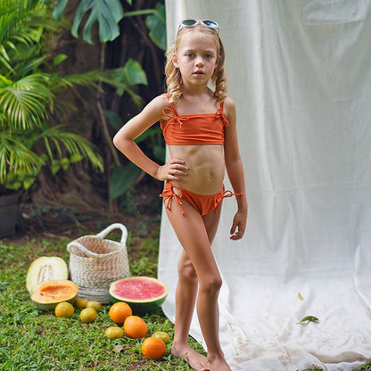 Summertide Girls Double Strap Bandeau Bikini, Baju Renang Anak