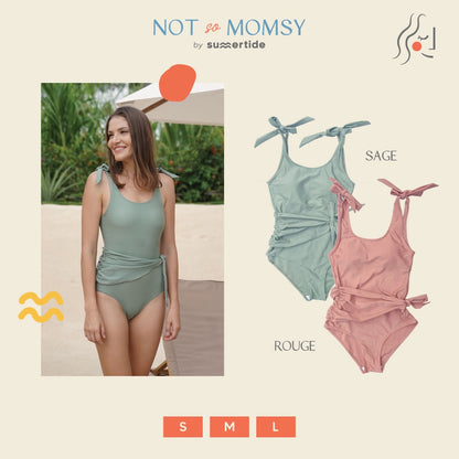 Summertide Women Wrap One-Piece Swimsuit | Baju Renang Wanita Dewasa