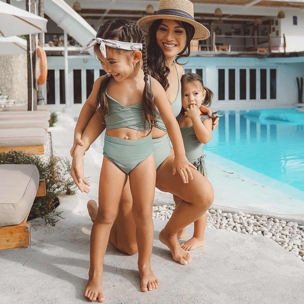 Summertide Girls Wrap Bikini Set High Waist | Baju Renang Ikat Anak