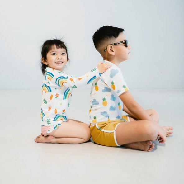 Summertide x Majoli Family Girls Long Sleeve Rash Guard Set | Yovita