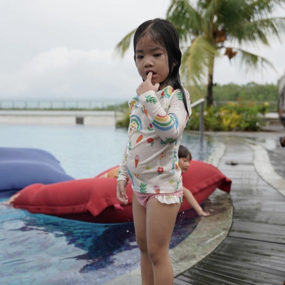 Summertide x Majoli Family Girls Long Sleeve Rash Guard Set | Yovita