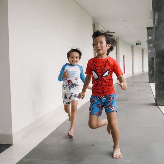 Marvel Spiderman Summertide Boys Rash Guard Set