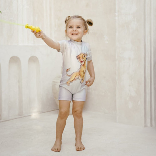 Disney 100 Summertide Unisex Jumpsuit Swimwear, Mickey Mouse, Simba