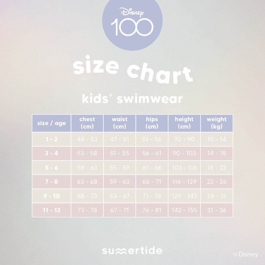 Disney 100 Summertide Girls Shoulder Tie Bikini, Minnie Mouse