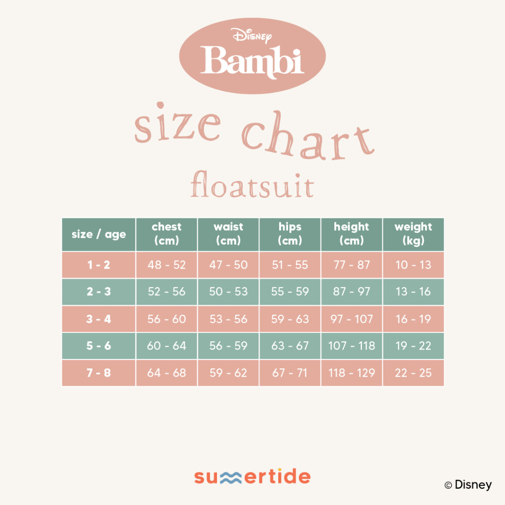 Disney Bambi Girls Sleeveless Floatsuit