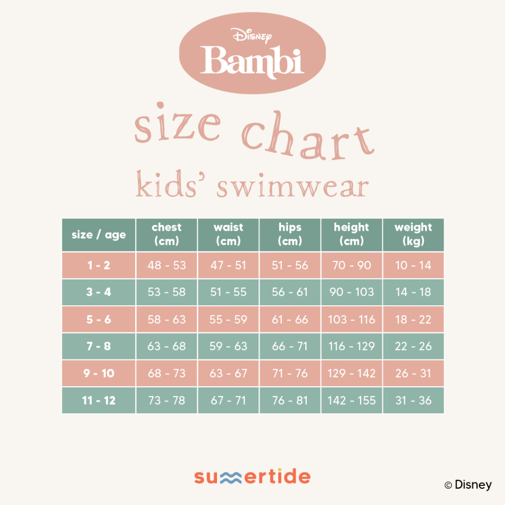 Disney Bambi Boys Short Sleeve Rash Guard Set