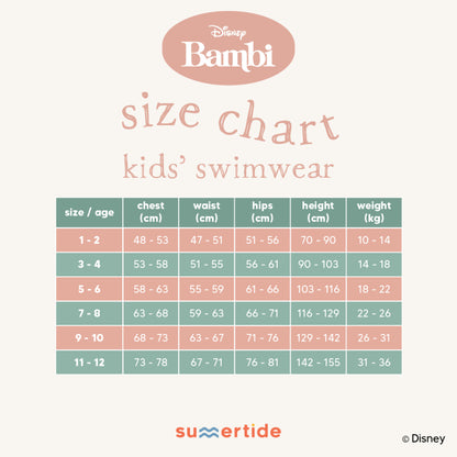 Disney Bambi Boys Short Sleeve Rash Guard Set