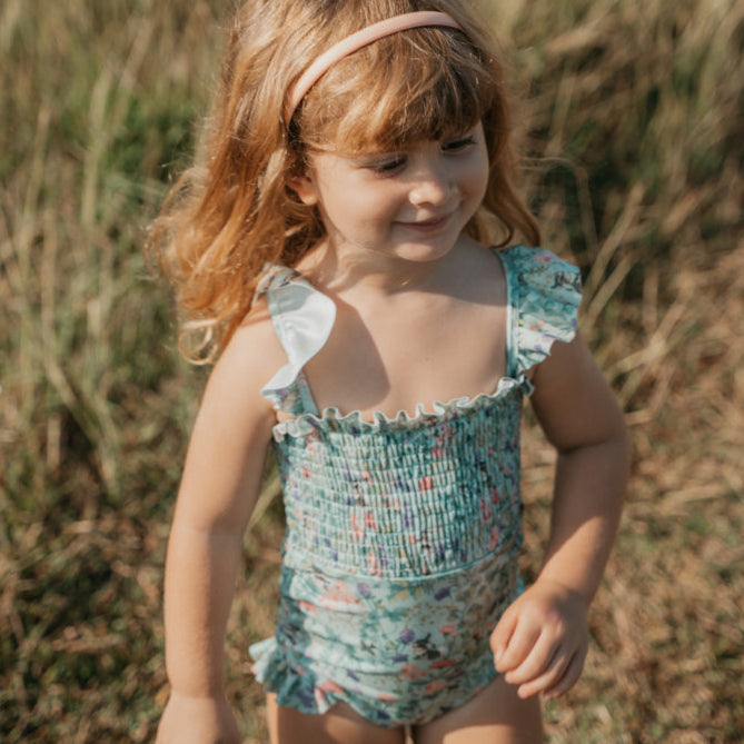 Disney Bambi Smocked Ruffle Strap One-Piece