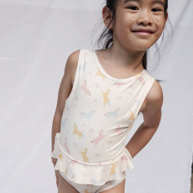 Summertide Girls Peplum One-Piece Swimsuit | Baju Renang Anak