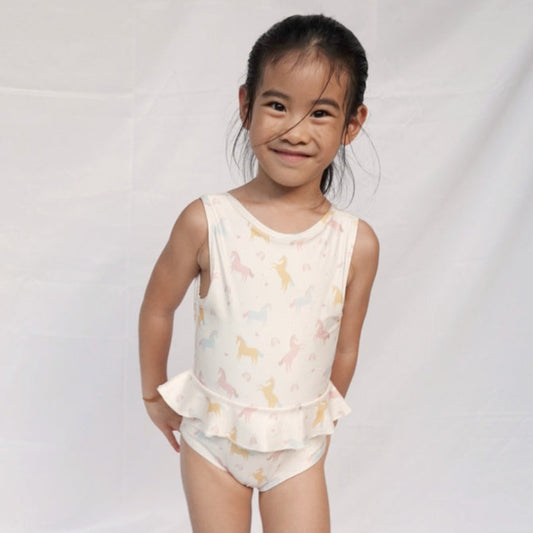 Summertide Girls Peplum One-Piece Swimsuit | Baju Renang Anak