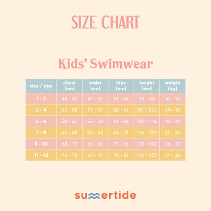 Summertide Girls Peplum One-Piece Swimsuit | Baju Renang Anak