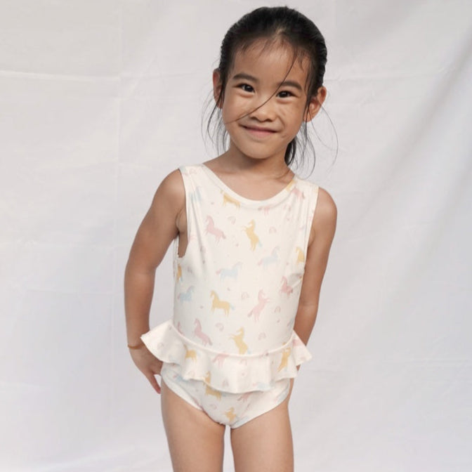 Summertide Girls Peplum One-Piece Swimsuit | Baju Renang Anak