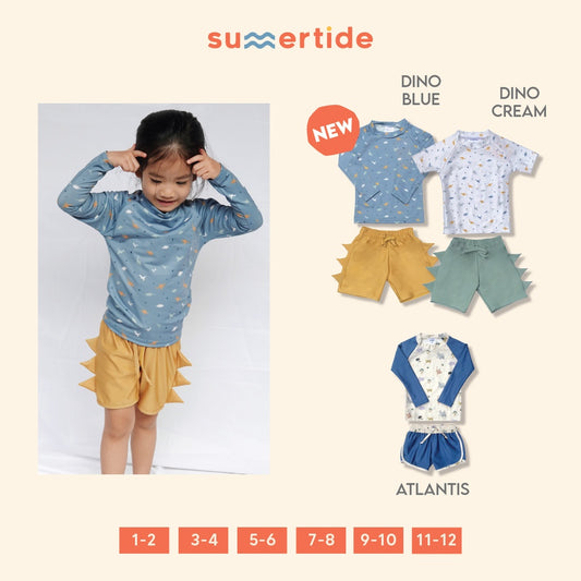 Summertide Boys Rash Guard Set Swimsuit (Top & Bottom)