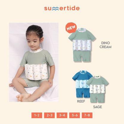 Summertide Boys Short Sleeve Floatsuit | Baju Renang Pelampung Anak