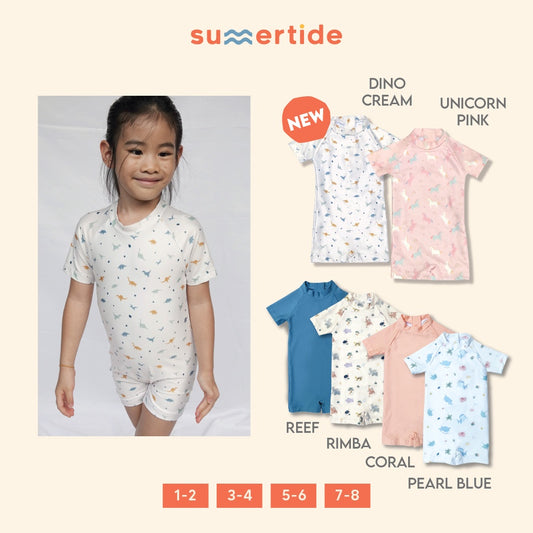Summertide Short-Sleeve Jumpsuit | Baju Renang Anak Lengan Pendek
