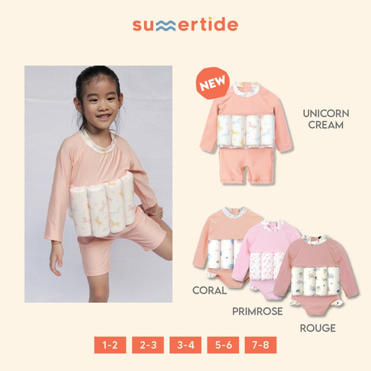 Summertide Girls Long Sleeve Floatsuit | Baju Renang Pelampung Anak