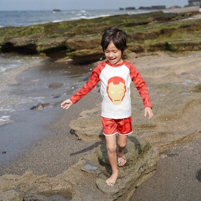 Marvel Avengers Iron Man Summertide Boys Long-Sleeve Rash Guard Set