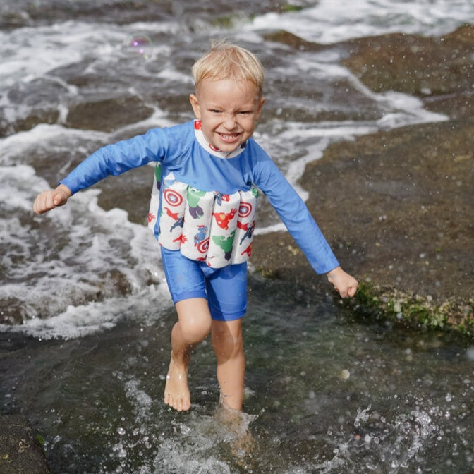 Marvel Avengers Assemble Summertide Boys Long Sleeve Floatsuit