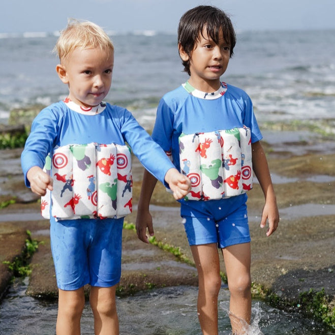 Marvel Avengers Assemble Summertide Boys Short Sleeve Floatsuit