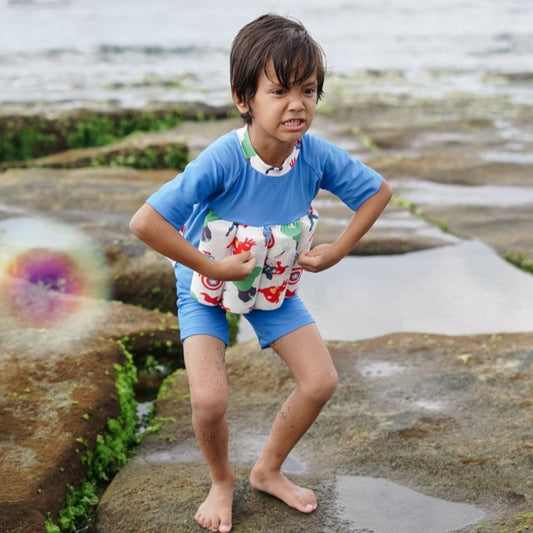 Marvel Avengers Assemble Summertide Boys Short Sleeve Floatsuit