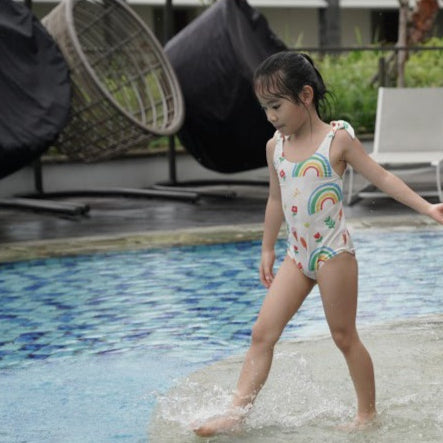 Summertide x Majoli Family Girls Shoulder Tie One-Piece|Yovita Lesmana