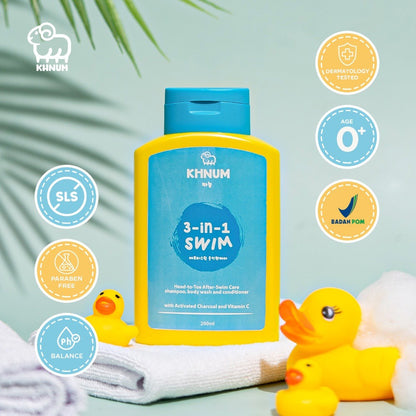 Khnum 3-in-1 After Swim Care | Shampoo & Sabun Renang Anak