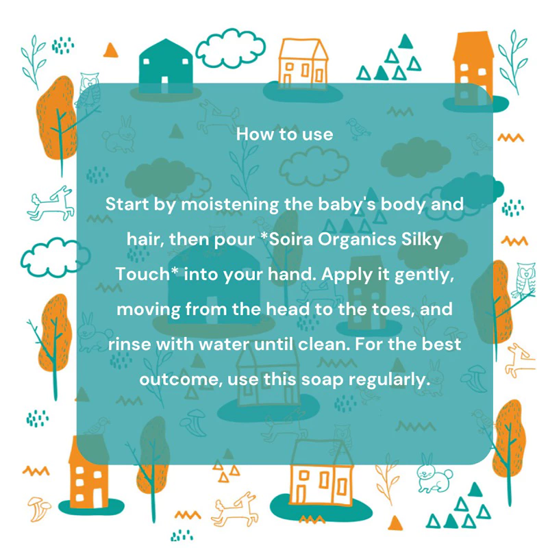 Soira organics silky touch Moisturizing Baby Wash Head to Toe 3in1 sampoo sabun dan konditioner untuk bayi anak perawatan kulit sensitif